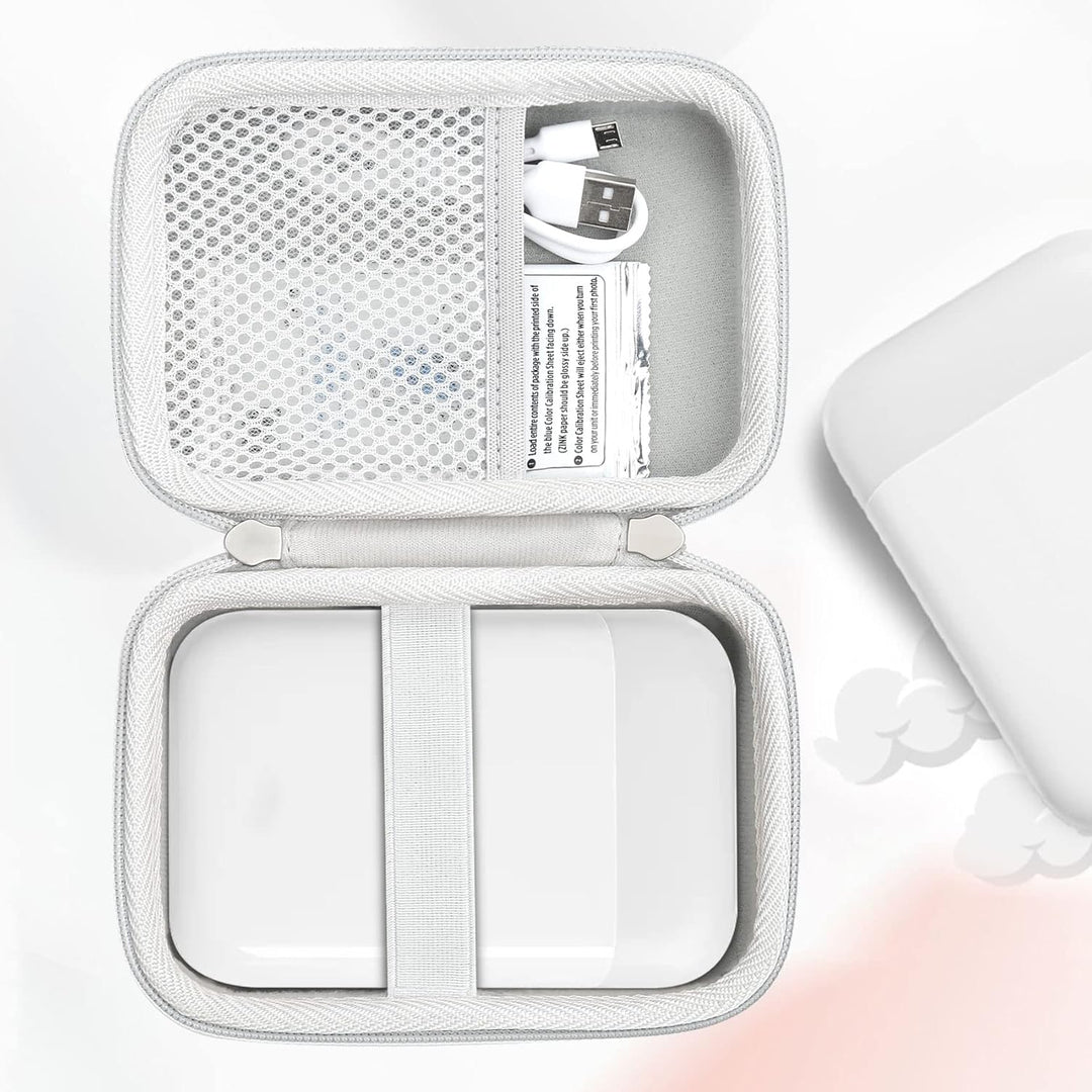Khanka Hart Tasche Kompatibel mit Liene 2x3 Fotodrucker Smartphone Mini Drucker.(Weiss, nur Tasche)