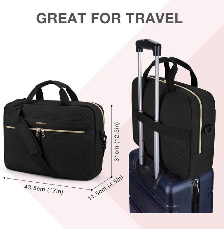 BAGSMART Laptoptasche, 17,3-Zoll-Aktentasche für Frauen, grosse Laptoptasche, Computertasche, Büro,