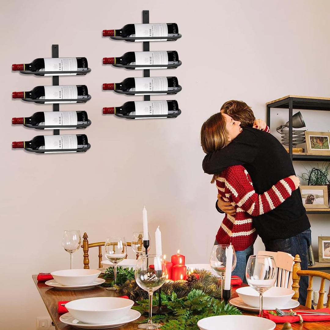 KHayRovies Weinregal Wand Metall, Weinflaschenhalter zur Wandmontage, Weinhalter für 8 Flaschen, Fla