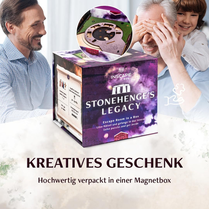 INSCAPE Cluebox Stonehenge´s Legacy interaktives 3D Holzpuzzle mit geheimen Mechanismen - Erlebe das