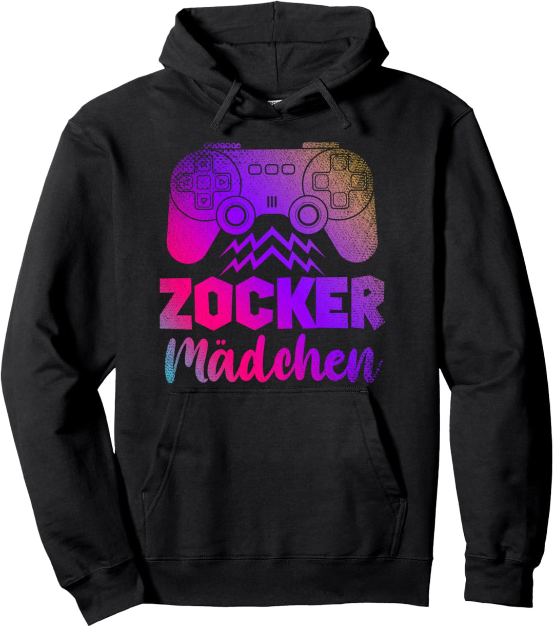 Videospiel Controller Zocker Mädchen Nerd Buntes Gaming Pullover Hoodie
