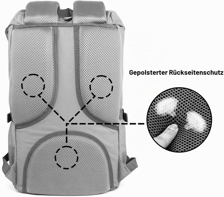 KAUKKO Rucksack Damen Herren Daypack mit Laptopfach für 14 Zoll Notebook für Freizeit Job Uni Reisen