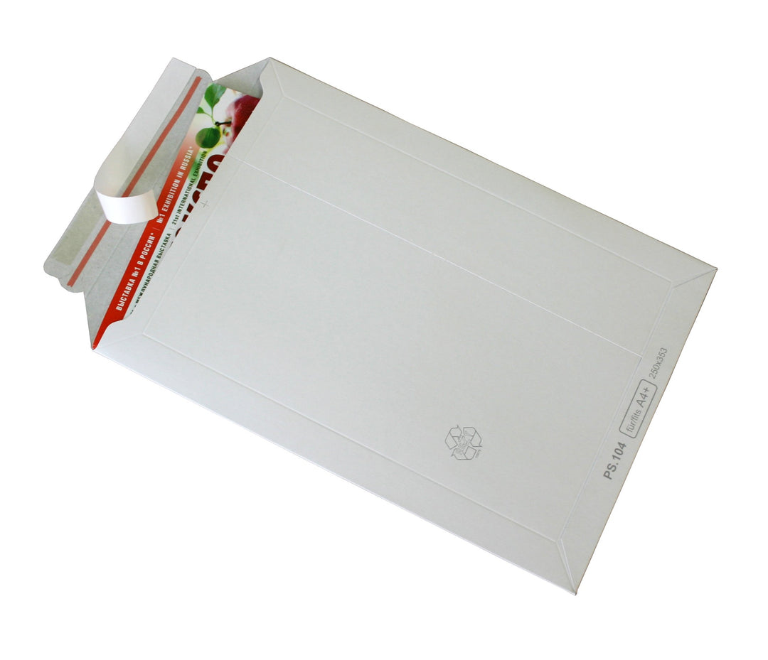 Versandtaschen weiss Vollpappe Karton für DIN A5-250x175mm- bis 50mm Füllhöhe (PS.101) (100)