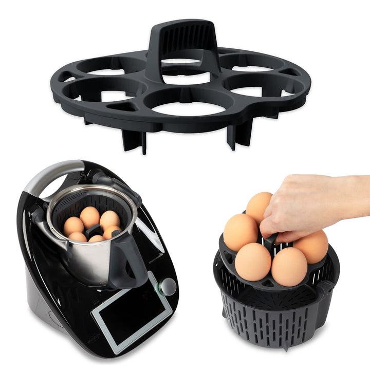 KochFix Eierhalter - Thermomix Einsatz für TM5, TM6, TM31 | Zum Eierkochen für Thermomix Garkorb, Zu