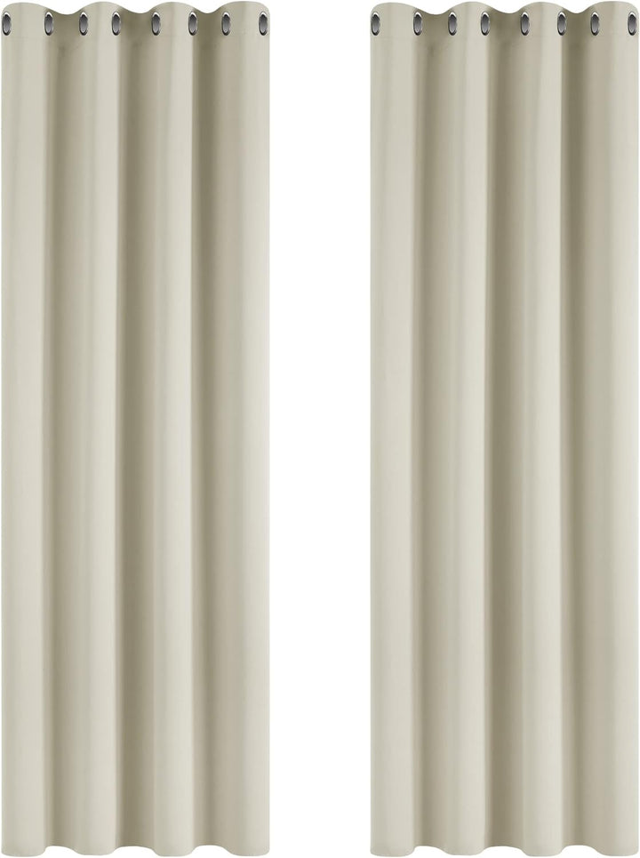 Deconovo Gardinen Blickdicht Vorhang Schlafzimmer Kälteschutz Vorhänge Blickdicht, 160x117cm(HöhexBr