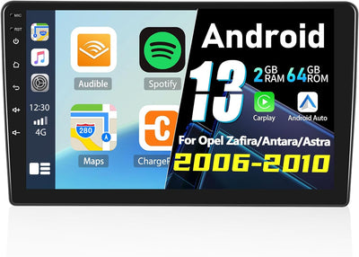 2+64G Android 13 Autoradio für Opel Zafira/Antara/Astra 2006-2010 mit Wireless Carplay Android Auto,