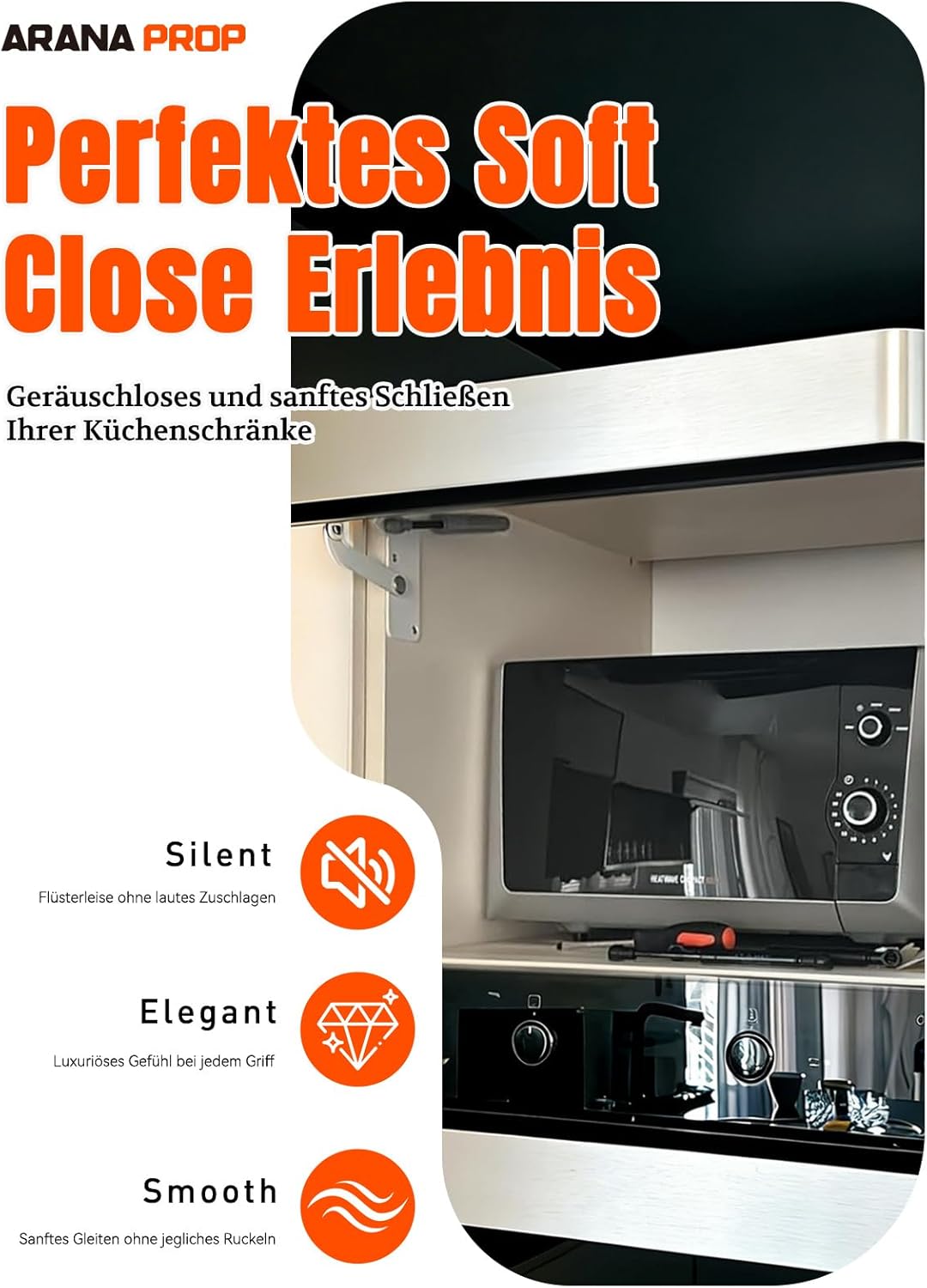 2X Gasdruckdämpfer Kompressionsfeder 250N (Verstärkt Ausführung) – Ersatz für Kesseböhmer Liftomat G