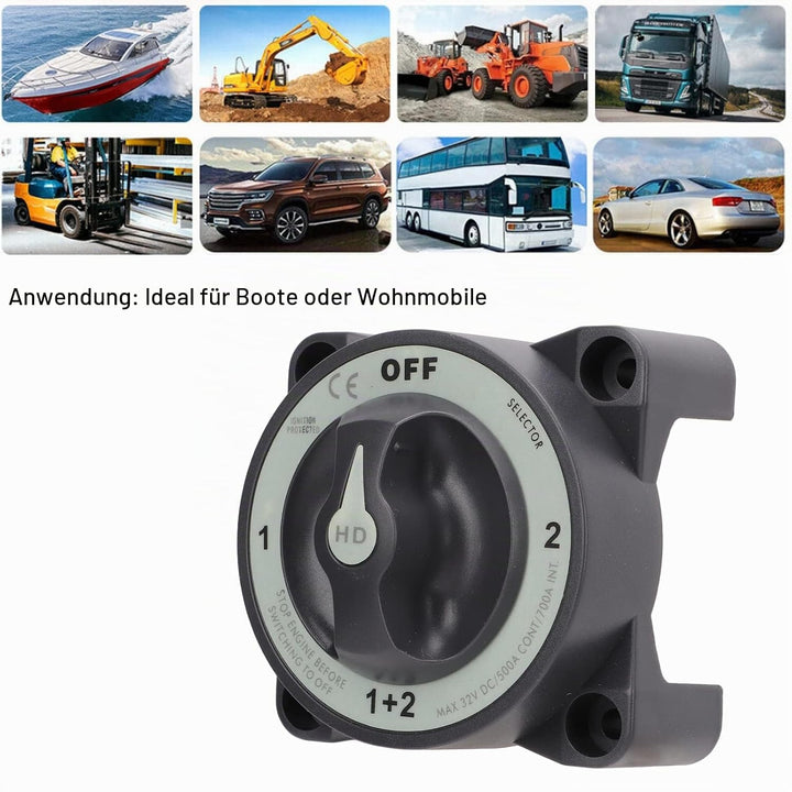 500 A Marine-Batterietrennschalter 4-Positionen-Batterietrennschalter für Wohnmobilboote