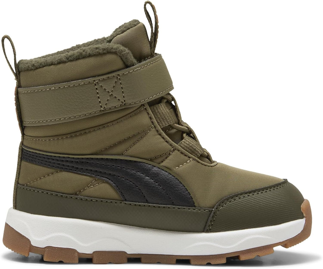 PUMA Unisex Kinder Puma Evolve Boot Puretex Ac+psHigh Boot 21 EU Olive Black Orange Glo Green, 21 EU