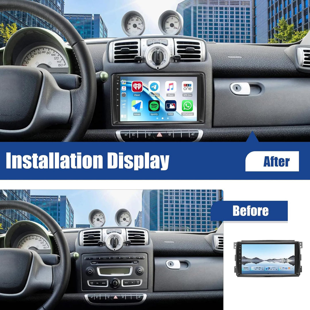 SIXWIN Qualcomm 8 Core 4+64G Android 15 für Mercedes Benz Smart Fortwo 2005-2010 Autoradio mit CarPl