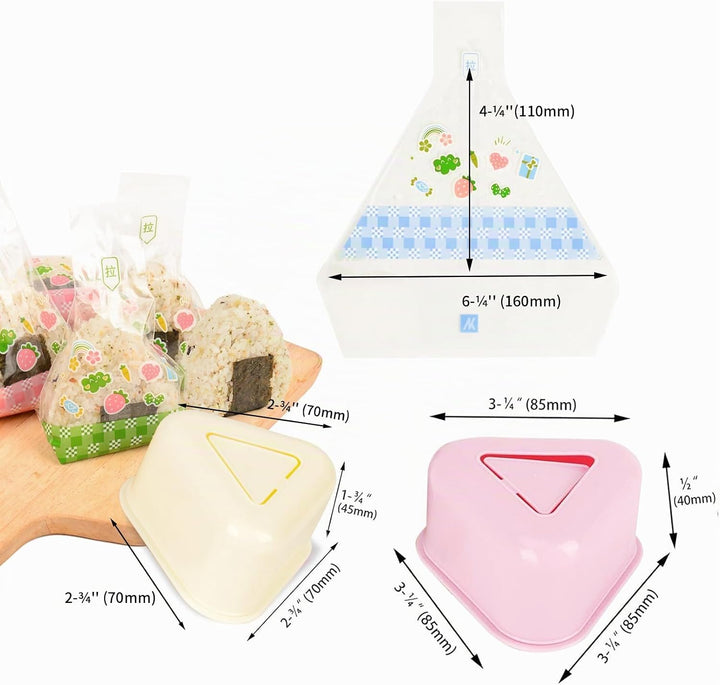 DIY Sushi-Formen für Anfänger, Dreieck-Sushi-Formen Reisbällchen Maker Sushi-Kit, Onigiri-Form 2 Stü