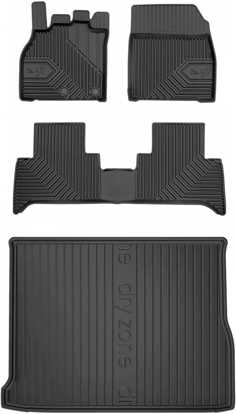 Satz Fussmatten und Gummimatte für Renault Scenic III 2009-2016