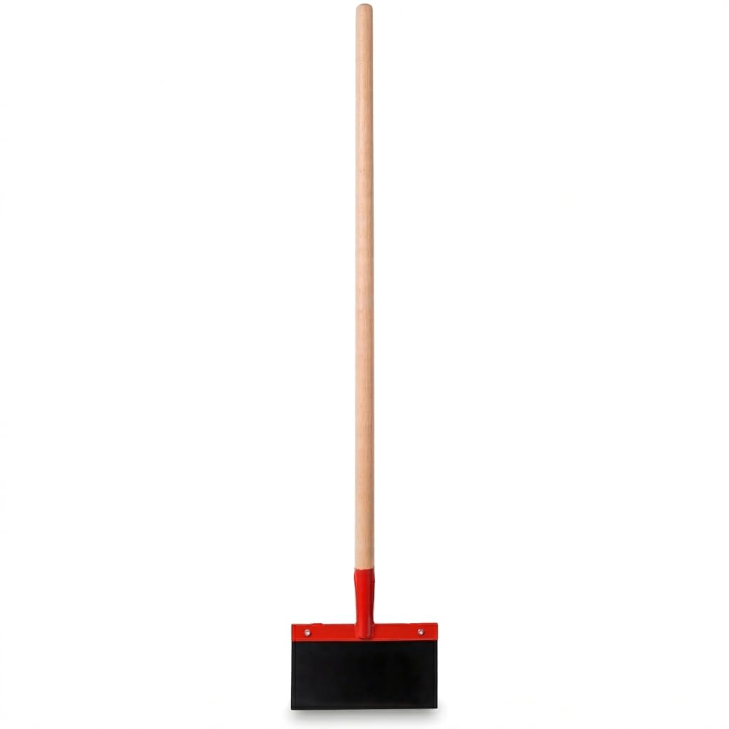 Stossscharre 15 cm mit Buchenholzstiel 130 cm | Federstahlblatt ohne Strebe 150 mm breit | Bodenscha