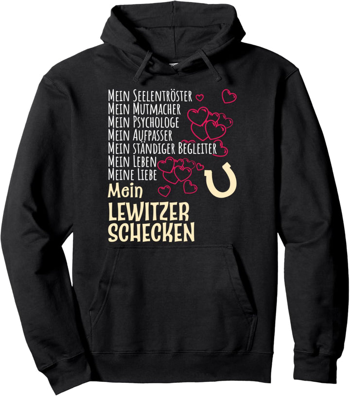 Pferdespruch Reiterin Geschenk Lewitzer Schecken Pferde Pullover Hoodie
