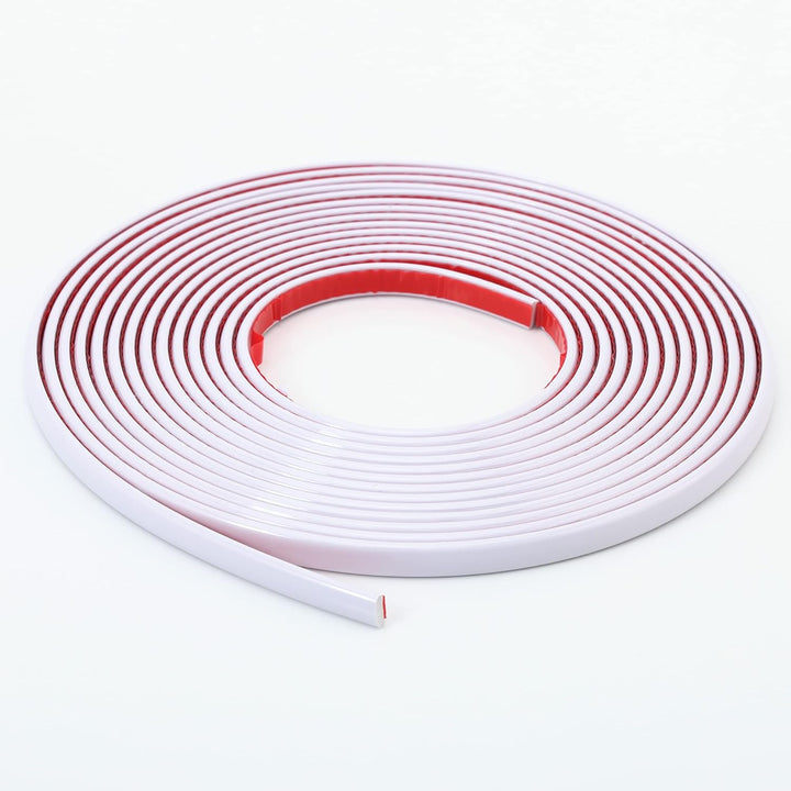 10m Weiss Zierleiste, abziehen und aufkleben, flexible Spiegel, Wand, Decke, Boden, Schrank, Fliesen