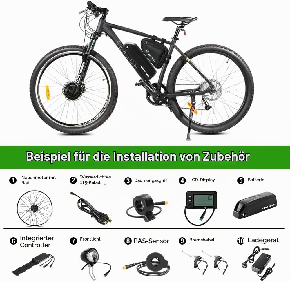 YOSE POWER Ebike Kit 36V250W 26&