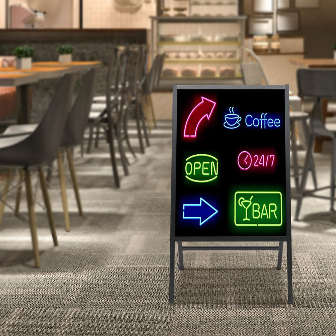 LED-Highlights LED Schreibtafel Writingboard Tafel Werbetafel Leuchttafel Werbeschild mit 8 Neon Sti