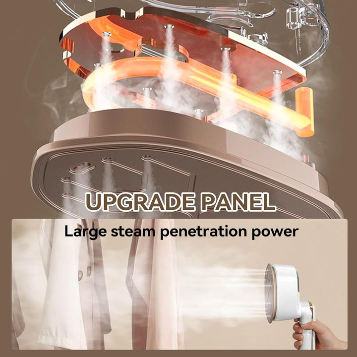 Dampfglätter, 2-in-1 Tragbare Steamer, Reisebügeleisen Dampf Mini Klappbar, 3 Modi 1100W Dampfbügele