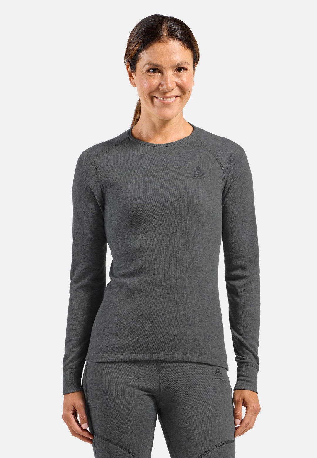 ODLO Thermounterwäsche Damen Active Warm I Langarm Thermoshirt I Warme Skiunterwäsche XS Odlo Steel