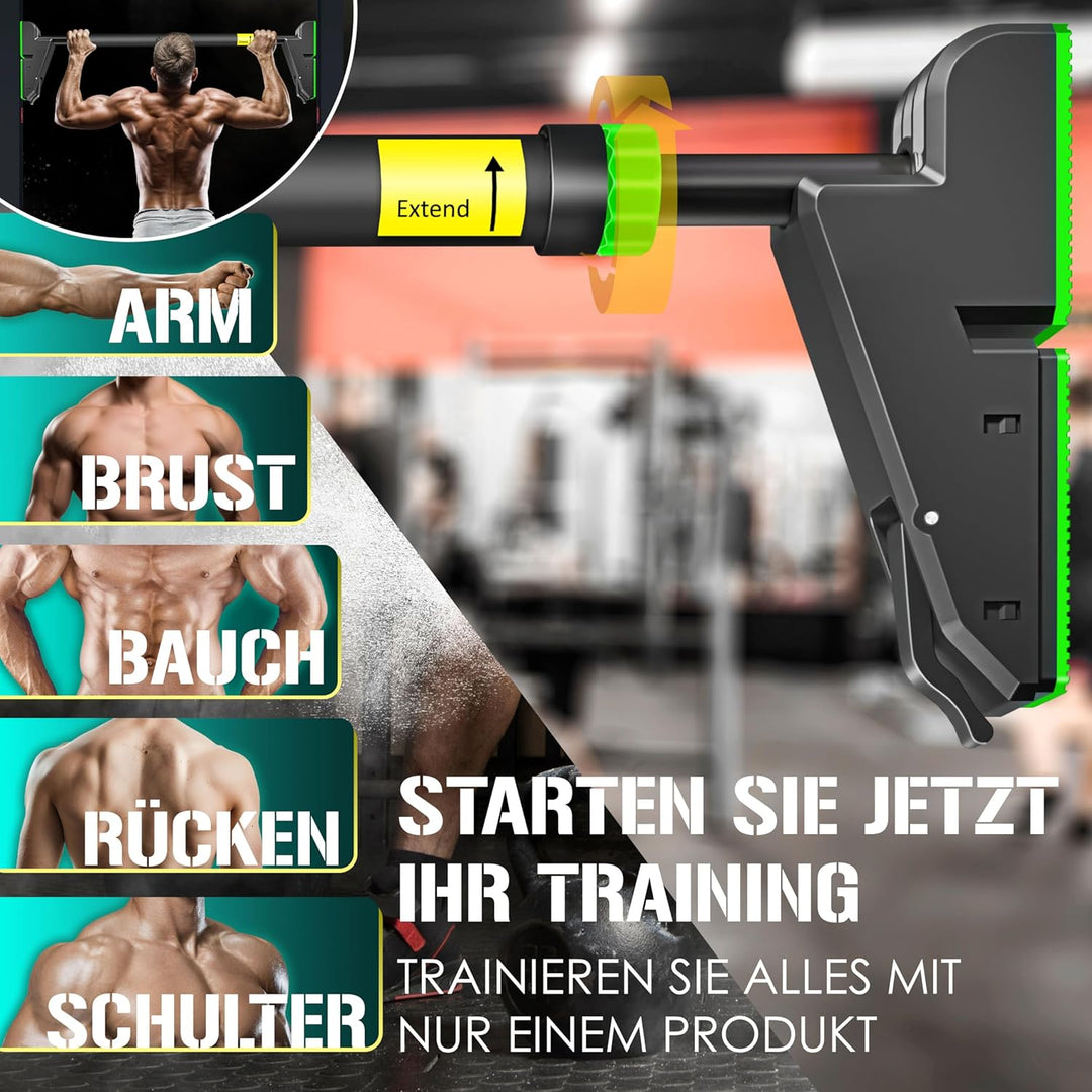 KESSER® Klimmzugstange Türrahmen verstellbar, Pull Up Bar Heimturnhalle, Reckstange ohne Schrauben/B