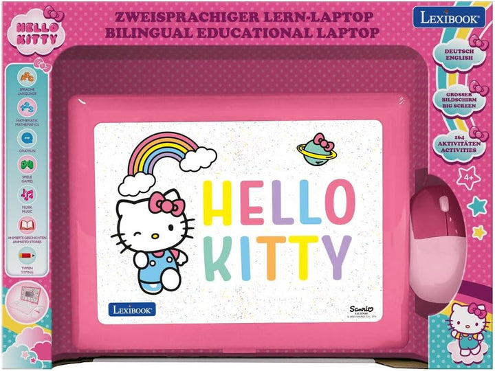 Lexibook, Hello Kitty, Zweisprachiger Lern-Laptop Englisch/Deutsch,164 Aktivitäten: Sprache, Schreib