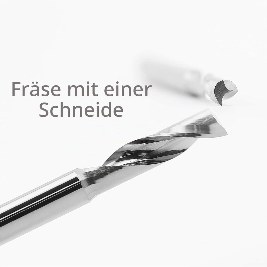EU_HOZLY 3. 175 x 12 mm Einzelnut-Fräsfräser für Aluminium, CNC-Werkzeuge, Vollkarbid, 5 Stück
