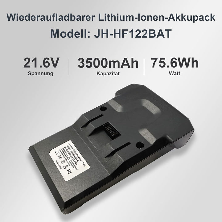 Ersatzakku 21,6 V 3500mAh für Hoover H-Free 100 Serie – Schnellladefunktion