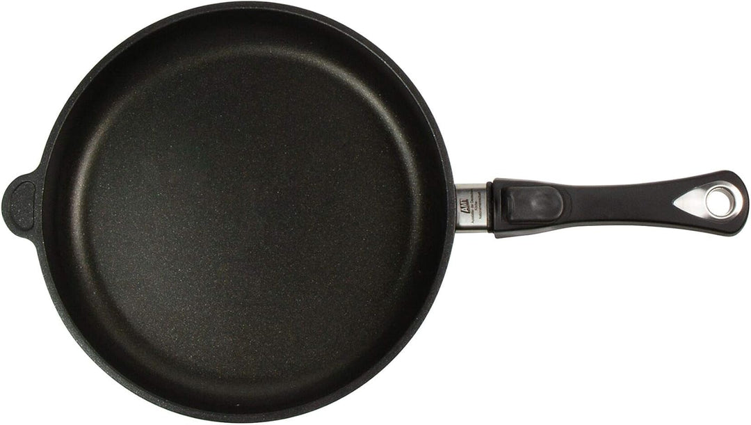 AMT Gastroguss Bratpfanne 26 cm Ø, 5 cm hoch, abnehmbarer Stiel, nicht induktionsgeeignet, Lotan® An