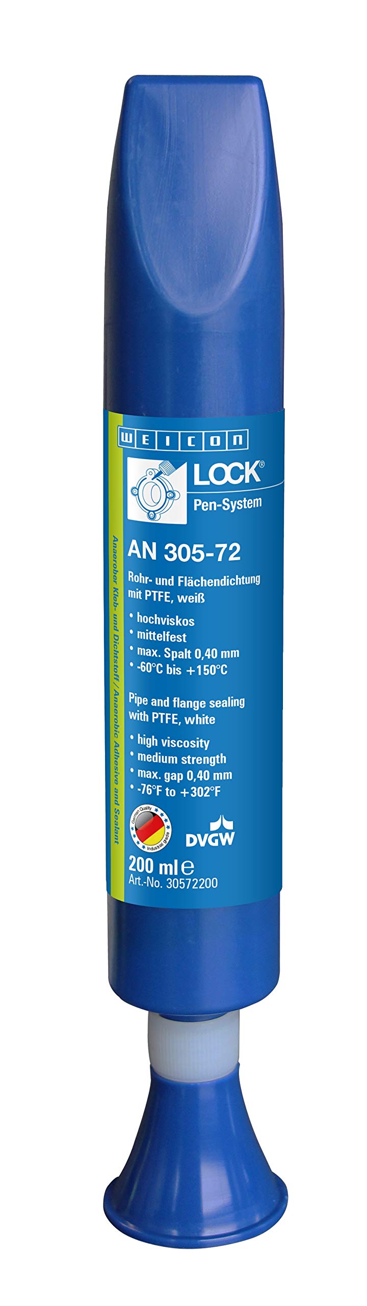 WEICONLOCK AN 305-72 Rohr- und Flächendichtung 200 ml DVGW-geprüft hochviskos, 200 ml