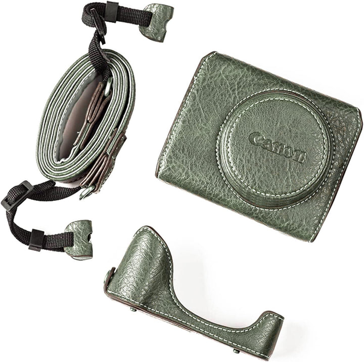 Rieibi G7X G7X II G7X III Hülle, Vintage Leder Kameratasche für Canon PowerShot G7 X/G7 X Mark II/G7