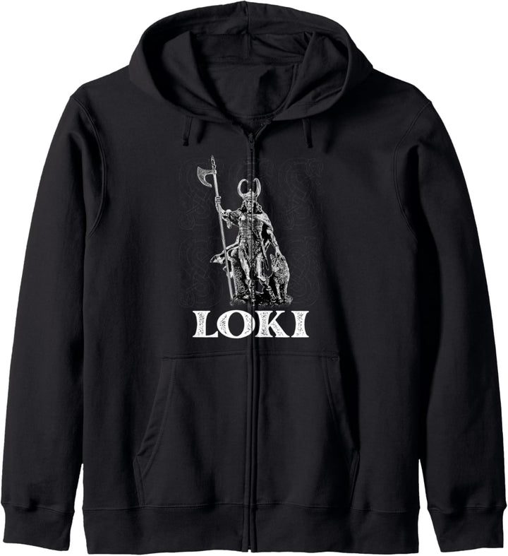 Loki Nordischer Gott Mythologie Gott des Unheils Schlange Kapuzenjacke