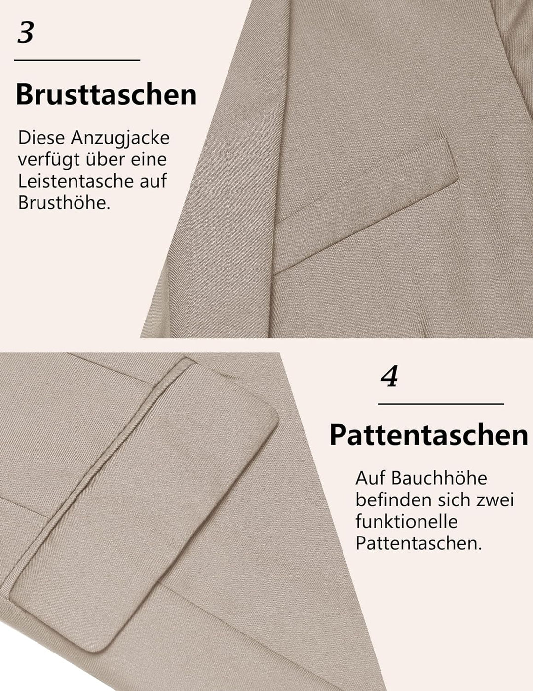 COOFANDY Herren Sportlich Freizeit Blazer Business Sakko Anzugjacke 1 Knöpfe Einfarbig Regular Fit K