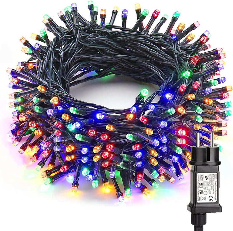 Weihnachten Lichterkette Innen Bunt, BrizLabs 20M 200 LED Weihnachtsbeleuchtung Aussen 8 Modi Wasser