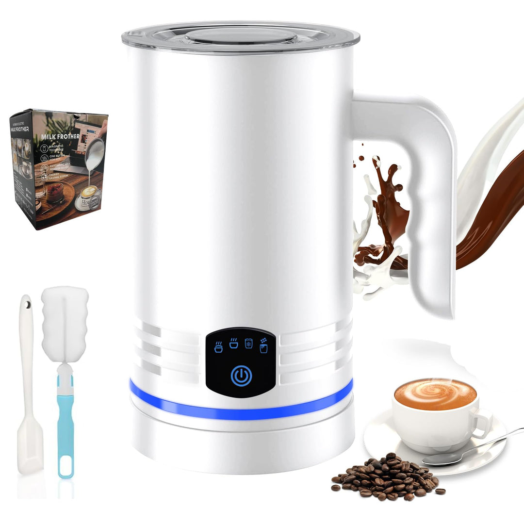 Milchaufschäumer Elektrisch,Antihaftbeschichtung,Geräuschloser | 4 in 1 Automatischer Milchschäumer