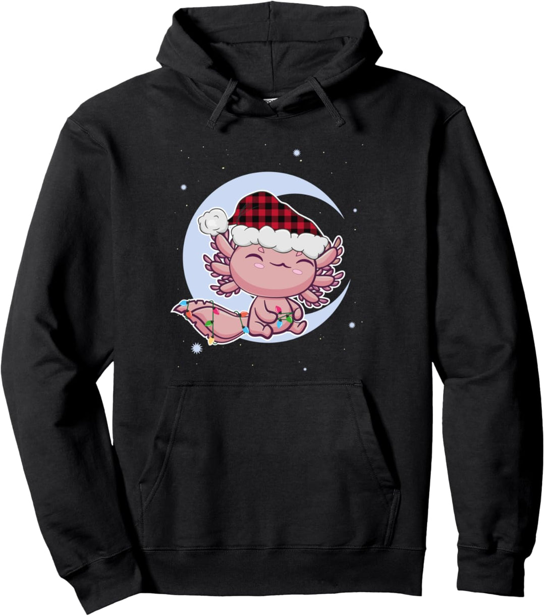 Niedliche Axolotl Haustier-Mütze für Weihnachtsabend, Weihnachtsmann, Kawaii Salamander Pullover Hoo