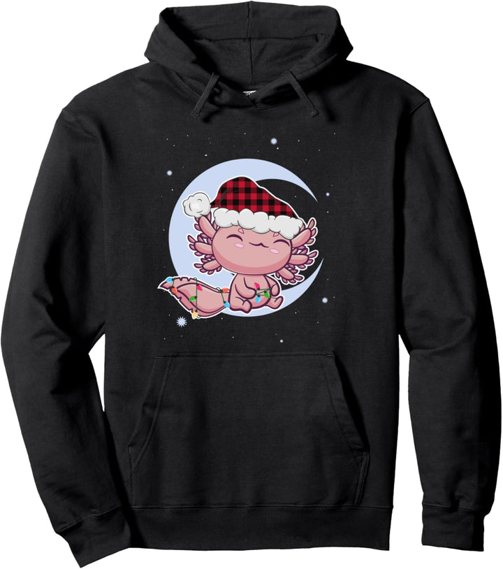 Niedliche Axolotl Haustier-Mütze für Weihnachtsabend, Weihnachtsmann, Kawaii Salamander Pullover Hoo