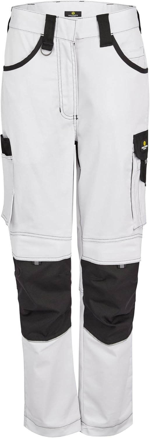 HSW Professional – Lange Arbeitshose für Damen – Modische und leichte Bundhose mit Knietaschen, stra