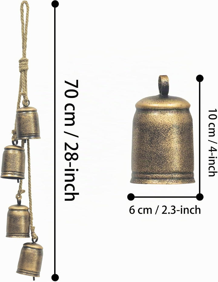 Weihnachtsglöckchen zum Aufhängen XXL gross, Glocken Vintage Glöckchen, rustikal Metallglöckchen, We