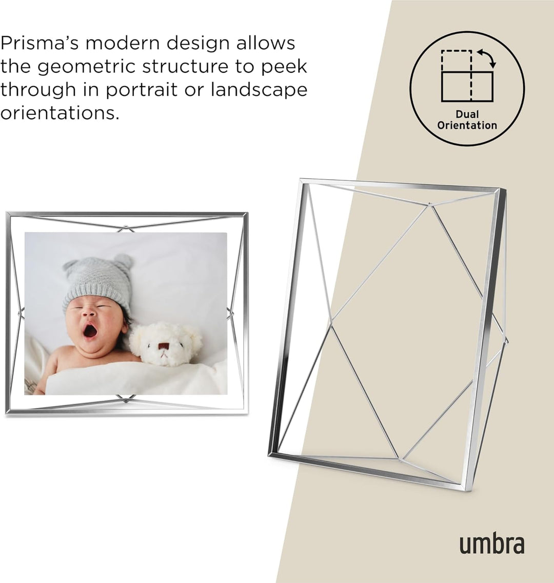 Umbra Prisma 20x25 cm Bilderrahmen - Wand- und Tisch Fotorahmen für Bilder, Kunstdrucke, Illustratio