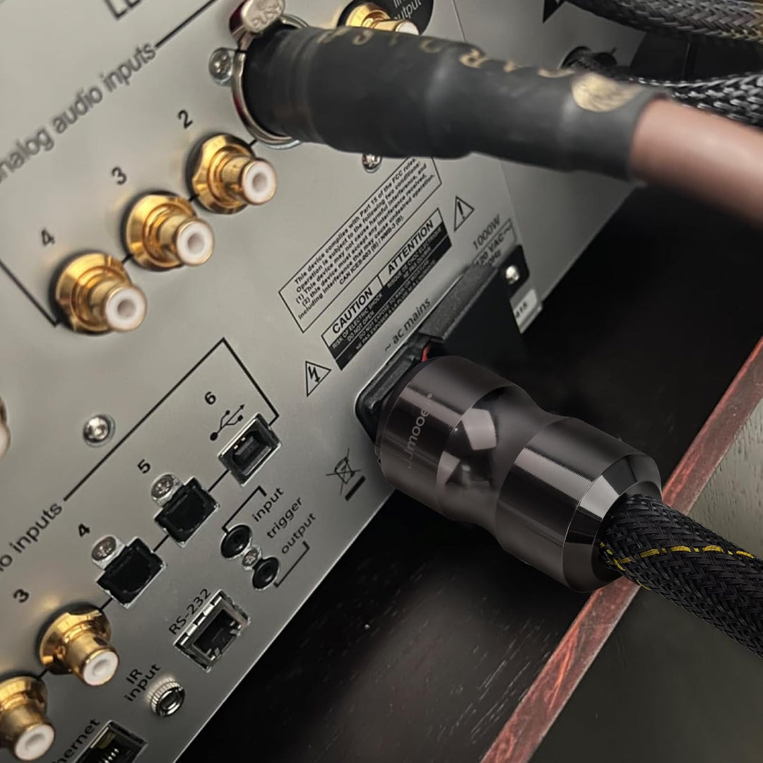 JJmooer Reines Kupfer mit abgeschirmtem HiFi-Netzkabel Professionelles Audio-Wechselstrom-Verstärker