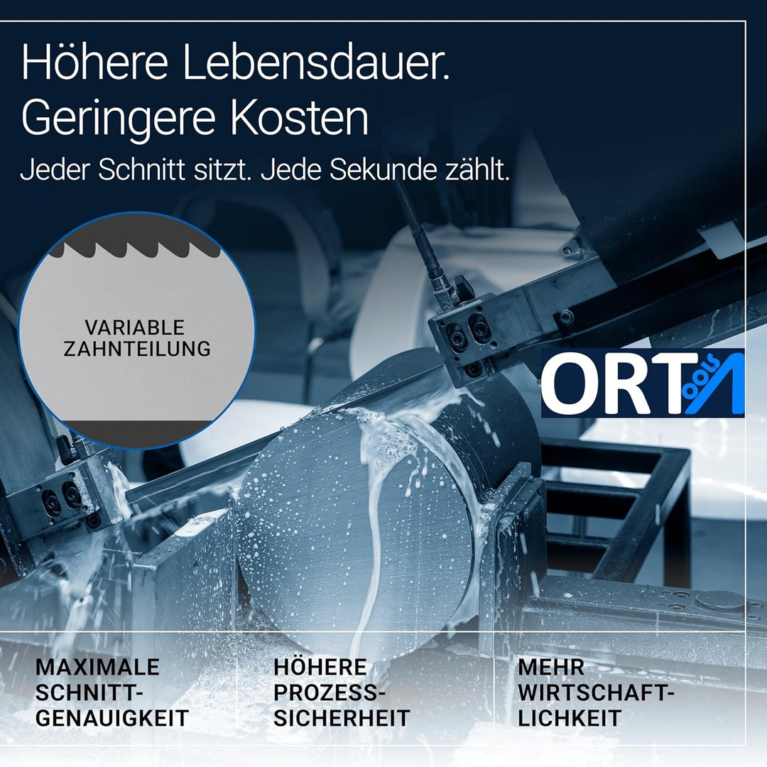 3 er Pack M42 HSS Bimetall Sägeband 1435 x 13 x 0,65 mm mit 6/10 ZpZ, Bandsägeblatt