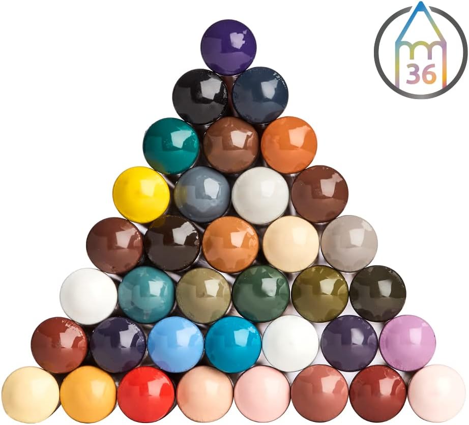 Derwent Lightfast Buntstifte, 36 Stück im Metalletui, 4 mm Runder Kern in Premium-Stärke, Cremige Te