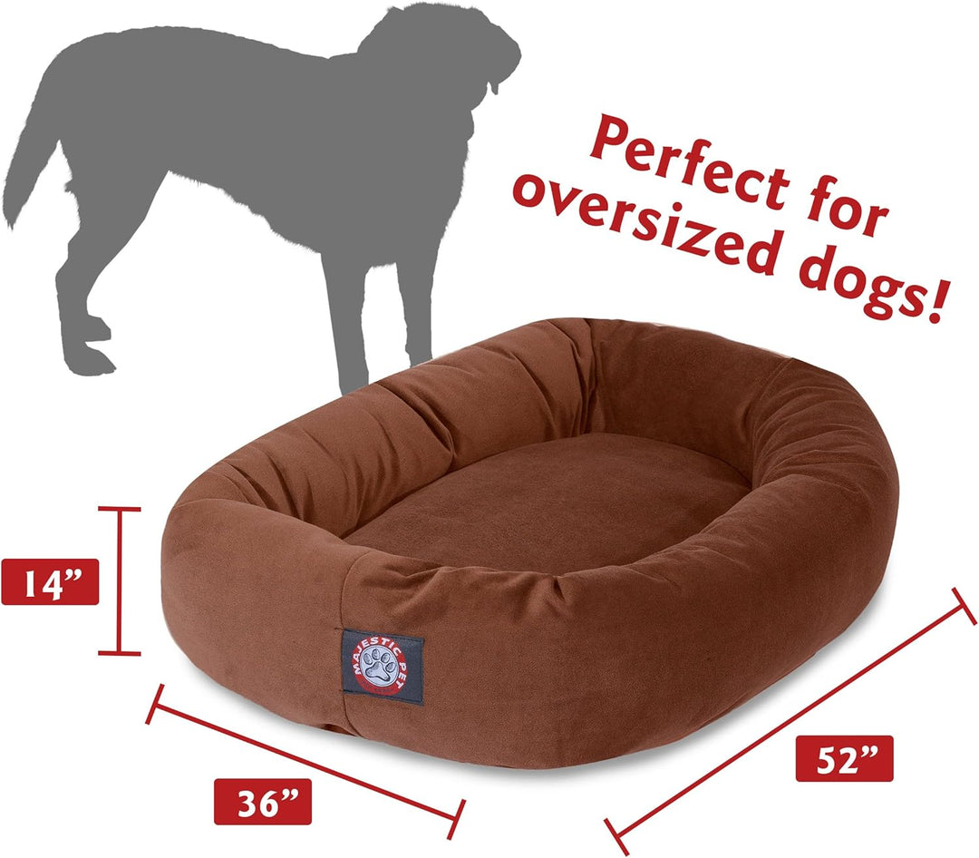 Pet Hundebett in Bagel-Form, 132,08 cm, rostfarben, Wildleder, Products, rostfarben L 132 x B 89 x H