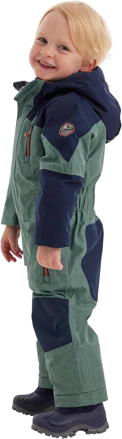 Killtec Kesley Mini Skioverall/Schneeanzug mit Kapuze und Schneefang, waldgrün, 122/128