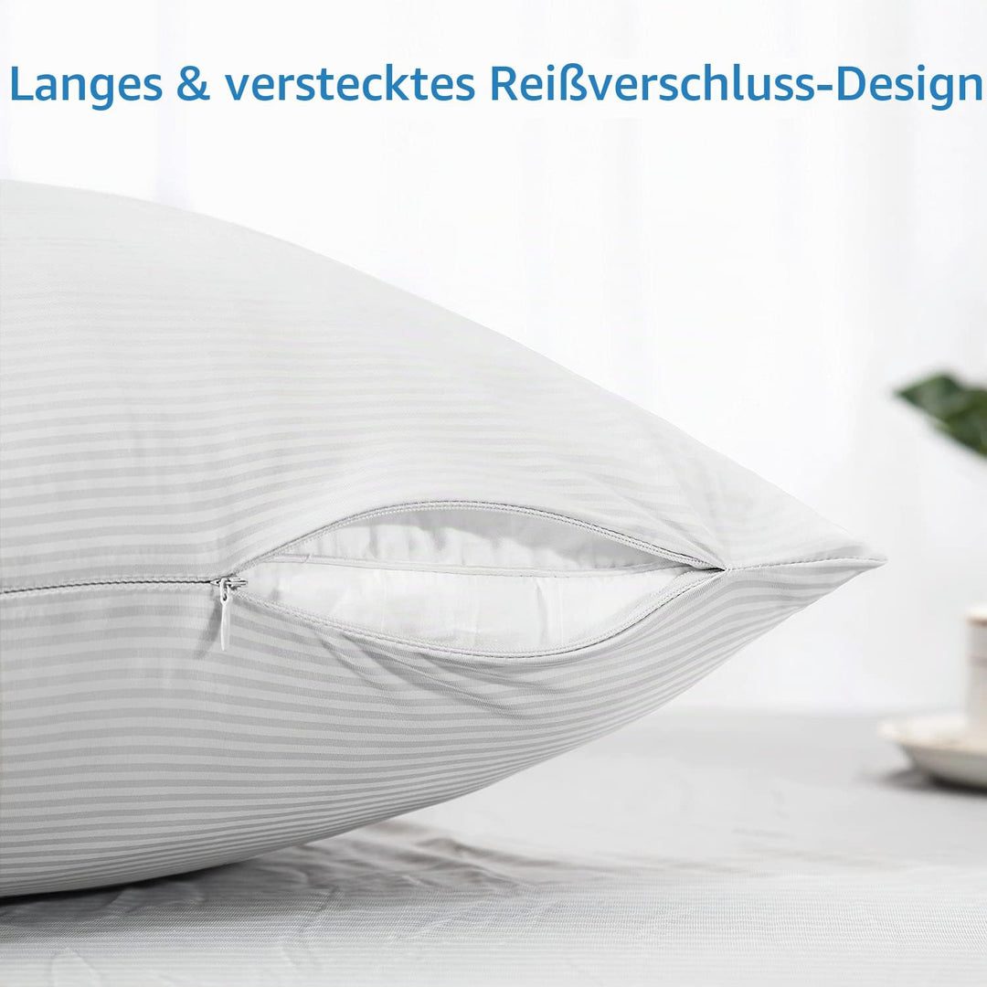 Luxear kühlender Kissenbezug 2er Set, Kopfkissenbezug elastisch mit Arc-Chill Kühlfasern atmungsakti