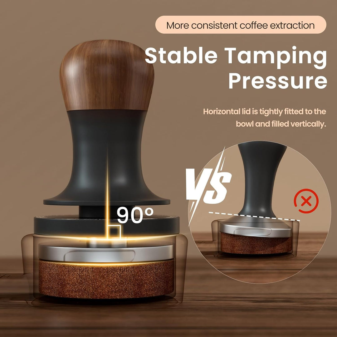 MHW-3BOMBER 51 mm Espresso-Kaffee-Tamper mit drei federbelasteten, kalibrierten Espresso-Tamper 13,6