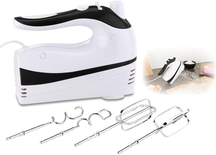 Rosenstein & Söhne Handmixer: Handrührer mit 5 Geschwindigkeiten & Turbo, 4 Haken, bis 500 Watt (Rüh