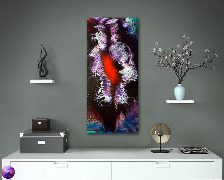Bild auf Metall - Moderne Kunst abstrakt - Kunstdruck auf leuchtend glänzenden Aluminium im Edelstah