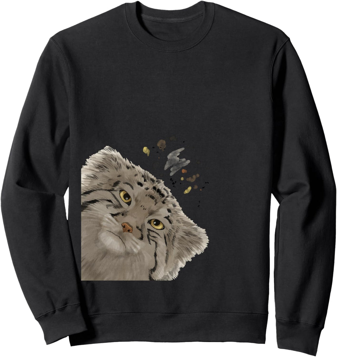 Neugierige Pallas Katze Manul Sweatshirt