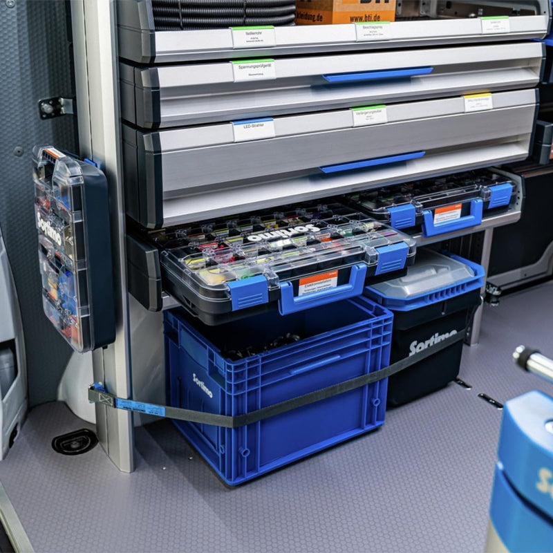 Kleinteile Aufbewahrung Koffer | Bosch Sortimo T-BOXX 320 Anthrazit inkl. Insetboxen-Set A3 | Ideale